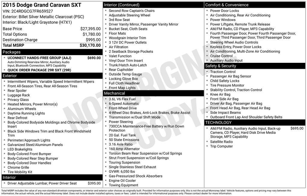 dodge grand caravan 2015 2C4RDGCG7FR659527 image